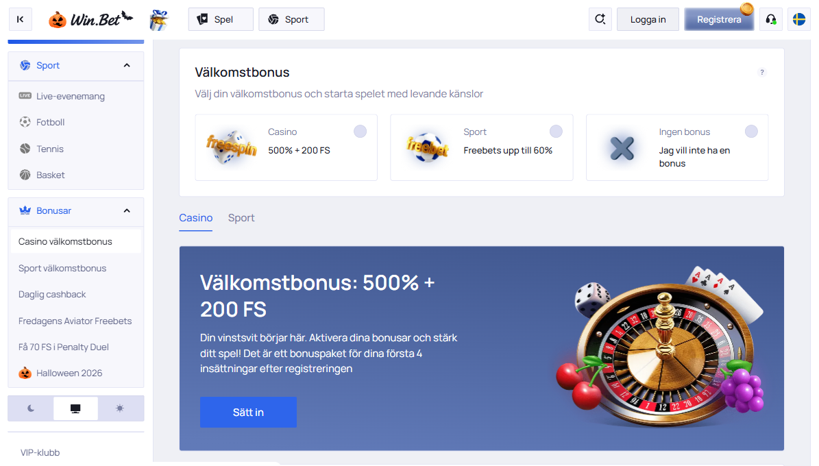 Win.Bet Casino Bonuses